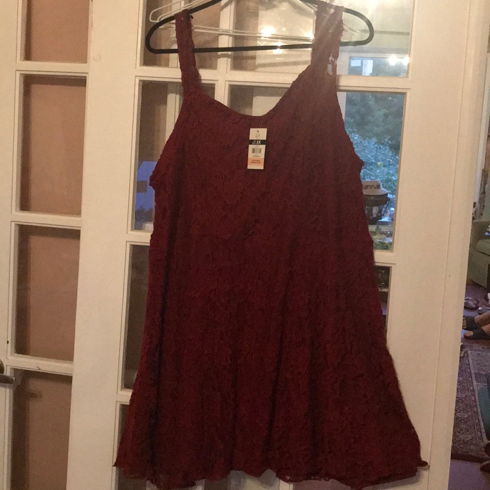 Women’s Plus sized Red Lace Dress